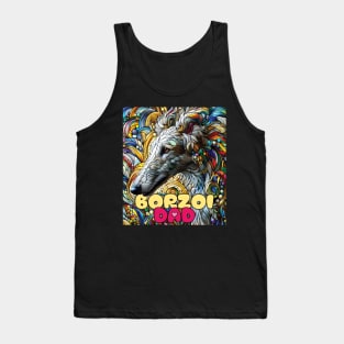 Borzoi dad, stained glass. I love borzois. Tank Top